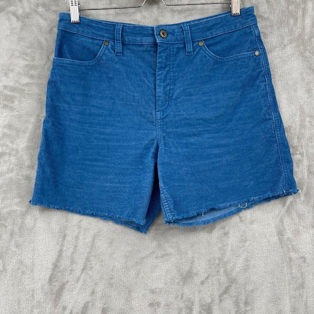 Carve Designs Oahu Organic Cotton Blend Corduroy Cut Off Shorts Blue